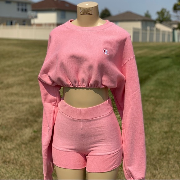 Champion Dresses & Skirts - Champion Guava Pink Crop top and shorts Set
